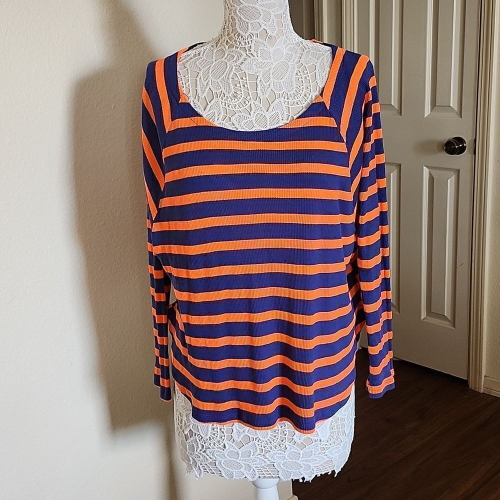 Splendid Striped Tunic Indie Pop Y2K Dopamine Clashcore Festival Size Medium New